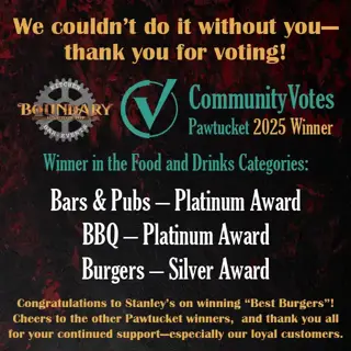Boundary Kitchen & Bar is Community Votes Pawtucket 2025 Winner Boundary Kitchen & Bar is Community Votes Pawtucket 2025 Winner